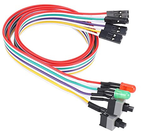 Sessleger ATX PC Computer Motherboard Power Cord 2 Switch auf mit LED Light auf/Off/Reset
