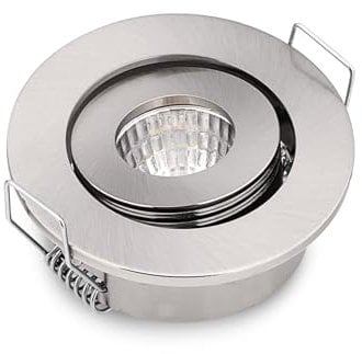 JOYINLED nicht dimmbar 1 Pack 3 W COB LED Mini-Strahler, Einbaustrahler, 3000k, Warm White, Aluminium, Lochausschnitt 42-45mm