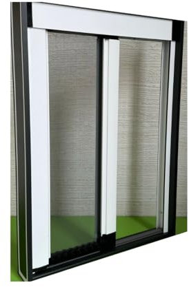 Zanzariera laterale a kit, carrarmato, apertura e chiusura regolabile, ingombro 40mm, guida bassa da 3mm (BIANCO)