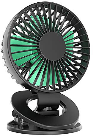 Begchy Ventilateur à clip USB Ventilateur de vitesse pour dormir à avec batterie Mini Ventilateur de bureau Ventilateur de voiture