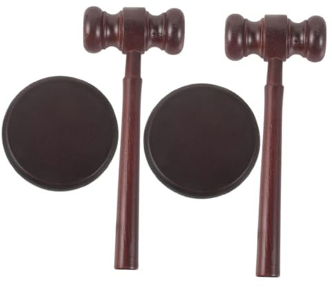 Toyvian 2juego De Juez y Bloque De Sonido Juguete De Madera Duradero para Cosplay y Fiestas