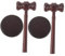 Toyvian 2juego Martillo De Juez De Madera con Bloque De Sonido Juguetes Educativos para Niño Niña Accesorios para Disfraces De Justicia para Cumpleaños Marrón