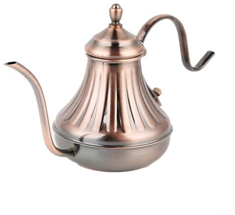 Questa caffettiera a mano in acciaio inox di alta qualità è realizzata su misura per il birraio esigente (rame antico da 900 ml)