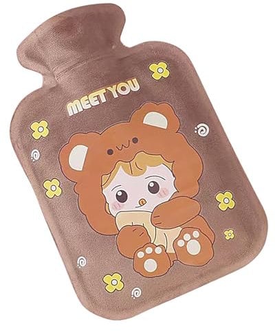 Winter Bottle - Hot Water Bag, Plush Hot Bag | Large Capacity Soft Heating Pad, Portable Bed Warmer Heating Bag, Comfortable Warm Heating Bottle, Plush Heating Pad Warmer for Waist and Hands