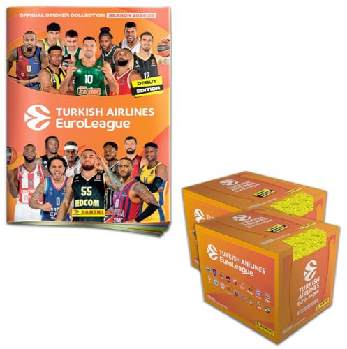 Panini 2024-25 Turkish Airlines EuroLeague Panini Official Sticker Collection - Basketball (Mega-Bundle)
