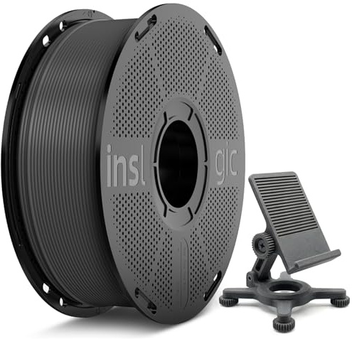 Inslogic Pre-dried High Speed Matte PETG Pro Filament 1,75 mm, Grau, 1 kg | High-Speed bis 600 mm/s, Matt-Finish, Hohe Festigkeit & Zähigkeit, Geringer Verzug, Starke Schichthaftung, Geruchsarm