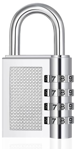 FUGLUS Cadenas à combinaison pour casier de salle de sport,Serrure à code à 4 chiffres,Cadenas,Serrure à combinaison,Serrure à numéro résistante aux intempéries pour porte de cave,Cadenas à combinaiso
