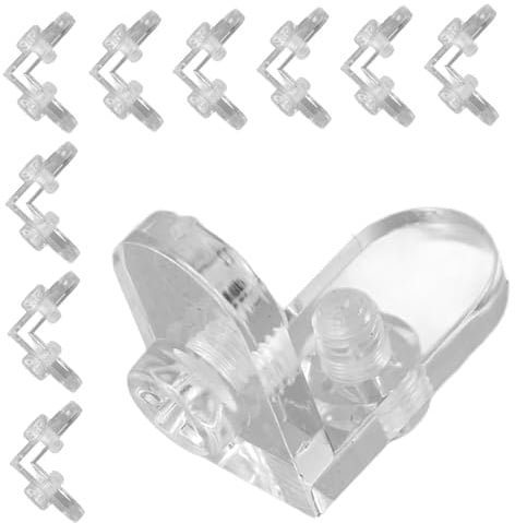 BESTYASH 10 Stück Acryl L-winkel Transparente Eckwinkel Rechteckige Halterungen Dicke L-förmige Regalhalterungen Praktische Abnehmbare Design