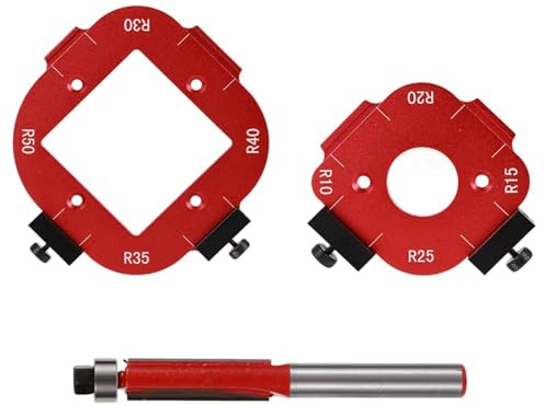 SANTUO Router Jig and Templat for Woodworking Aluminum Alloy Radius Guide Set R10 R15 R20 R25 R30 R35 R40 R50 Furniture Making and DIY Projects, for Creating Perfect Radius Edges