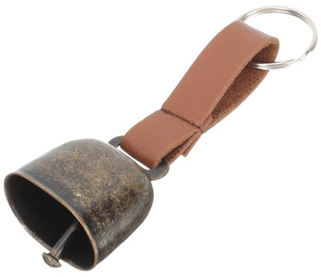 Artibetter Anti Verlust Haustierglocke mit Leichtem Gewicht aus Leder und Kupfer Vintage Design als Selbstgemacht Basteldekoration für Hunde und Nutztiere