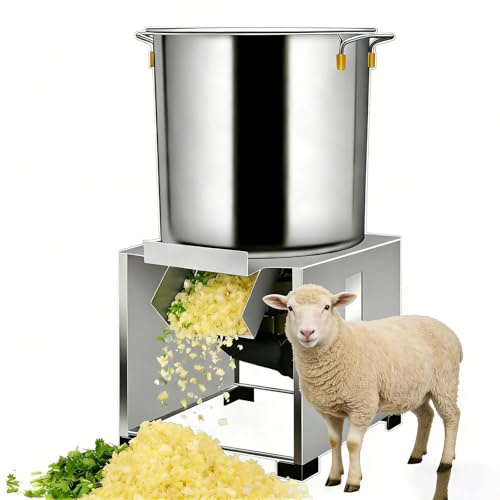 WEIMILOR Picadora de Verduras de Alta Resistencia de 1800 W, procesador de Alimentos Comercial de 3500 RPM con 4 Cuchillas, Capacidad de 50 a 120 kg/h para alimento para Aves, Frutas y Jengibre.