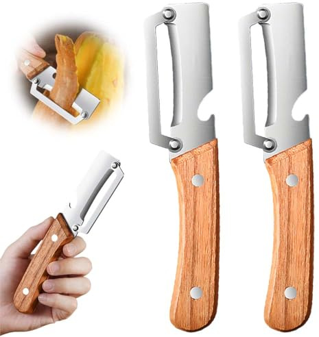 Multi-Functional Vegetable Peeler for Kitchen, 2026 New Vegetable Peeler, Ergonomic Potato Peeler & Fruit Slicer, Sharp Blade for Carrot, Apple, Kiwi, Orange, Easy Grip Kitchen Tool (2pcs)