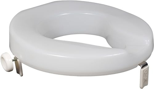 Aidapt 50mm (2) Elevation Raised Comfortable Toilet Seat Easy Fit White