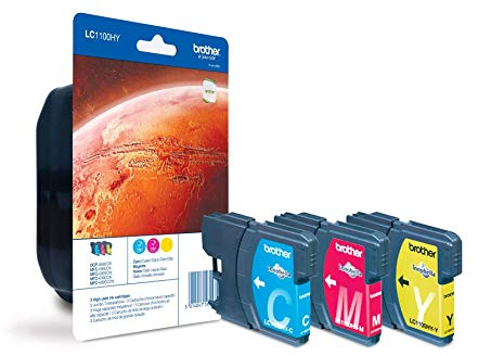 Brother LC1100HYRBWBPDR Original Tinte fürMFC-6490CW Rainbow-Set Rot