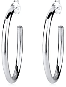 Elli Ohrringe Damen Basic Minimal Creolen in 925 Sterling Silber