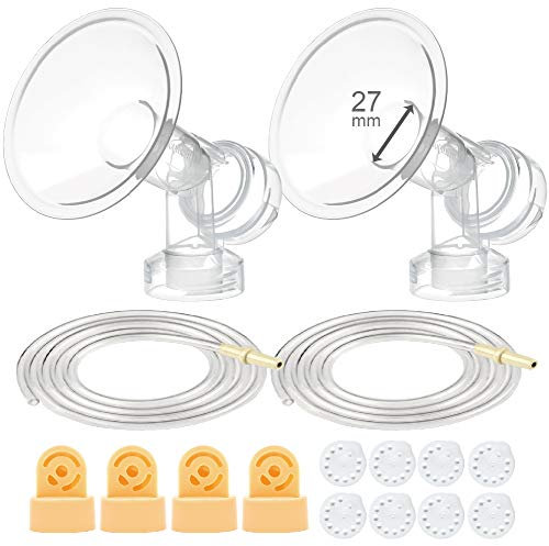 Maymom Pump in Style Tubing and Replacement Kit for Medela Pump in Style Advanced Breastpump. Inc. 2 Pump in Style Tubing, 4 Valves, 8 Membranes, 2 Breastshields Large 27mm; Medela Replacement Parts