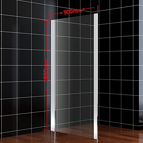 Duschwand 90x185cm Seitenwand Glaswand Duschabtrennung für Duschkabine