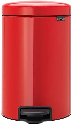 Brabantia Poubelle à pédale, Rouge, 12 L