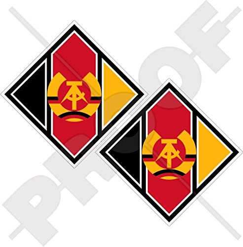 StickersWorld Ostdeutschland Luftwaffe LSK Flugzeug Roundel Luftstreitkräfte der Nationalen Volksarmee DDR DDR Deutsch 75mm (3) Aufkleber x2