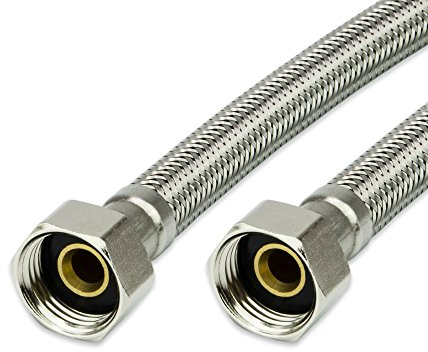 AWM Edelstahl Flexschlauch Panzerschlauch Anschlußschlauch Sanitär Heizung WC Solar Hauswasserwerk (1/2 ÜM x 1/2 ÜM - 60 cm, DN8)