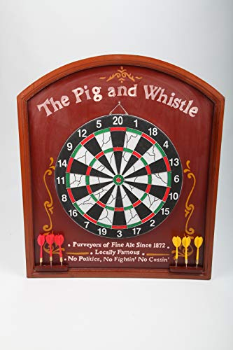 point home Dartschrank The Pig and Whistle, Dartscheibe im Retrolook, 65cm