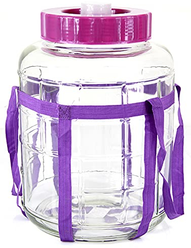 Wamat Universelles Glas Weinballon mit Gärsystem Glasballon Einmachtopf 4 Größen ! (10 Liter)