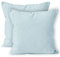 Encasa Conjuntos de Almohadas de algodón de algodón de 2 I 24x24 in (60x60 cm) - Azul Hielo I No Insertar I Plain Square Cubas de Almohadas I Lavable | Solamente para Uso en Interiores