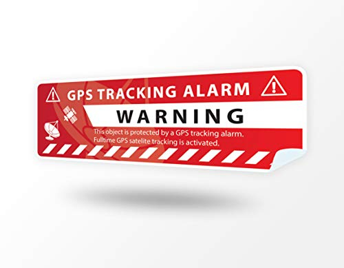 Think Ink GPS Alarm Aufkleber Auto - Warnaufkleber für PKW & LKW (4 Stück)