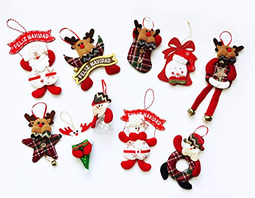 Carnavalife Adornos Navidad para árbol Puerta, Adornos Navideños Originales, Cosas Navideñas para Decorar, Muñequitos de Navidad para Decoración de Año Nuevo, 10pcs al Azar