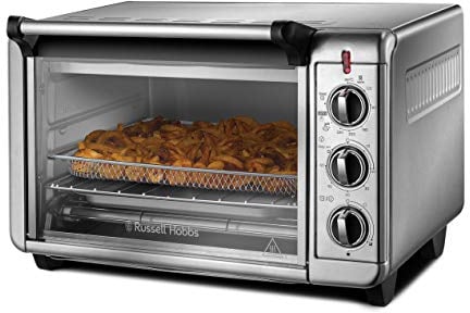 Russell Hobbs Mini Four et Friteuse sans Huile 5en1 : Air Fry, Cuisson Chaleur Tournante, Grill, Toast, Maintien au Chaud - Grande Capacité 22,8L, Minuterie 60mn - 26095-56 Express Airfry