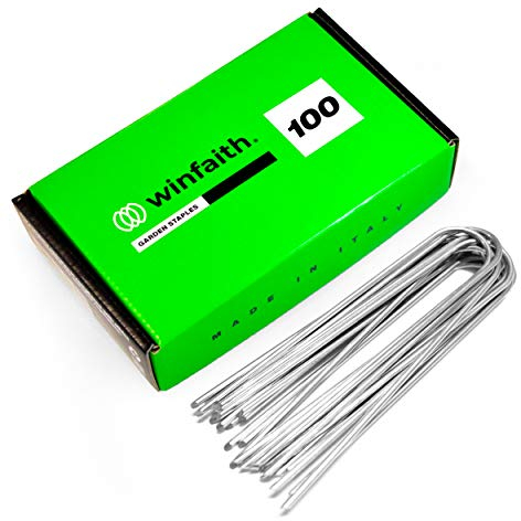 U-förmige Erdanker zur Befestigung von Gartenschläuchen 100 Stück Stahl rostfrei EN 10204 3.1 feuerverzinkte Qualität - Anti-Rost Garten Bodenanker - Maße L150 B30 Ø3 mm