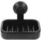Cabilock Wall Vacuum Suction Cup Soap Dish Holder Plastic Draining Soap Tray Kitchen Sink Soap Dispensers Rack for Home Hotel Bathroom (Black)