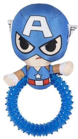 CERDÁ LIFE'S LITTLE MOMENTS Life'S Little Moments - Captain America Dog chew toys - Dental dog chew for dogs and puppy - tough dog toys - Official Marvel Licensed