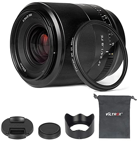 VILTROX 24mm f/1.8 F1.8 FE Autofokus Festbrennweite Vollformat Objektiv für Sony E-Mount A7R4 A7III A7S2 A6600 A6500 A6400 A6300 A7RIV A7RIII A7II A7S A7R