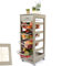 Kasalingo Carrello Porta Frutta e Verdura con cassetto portapane 29,5x37 h 83 in Legno, carrello da cucina con ripiano multiuso 100% Made in Italy. (Tortora)