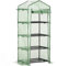 Outsunny 4 Tier Mini Greenhouse, Portable Compact Green House with Steel Frame, PE Cover, Roll-up Door, 70 x 50 x 160 cm, Green