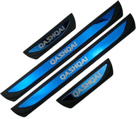 Ever TA 4 pcs Car Door Sill Protector Strips for NIS-san Qashqai J10 J11 2016-2022, Stainless Steel Auto Threshold Kick Plates Pedal Car Body Styling Decoration Accessory