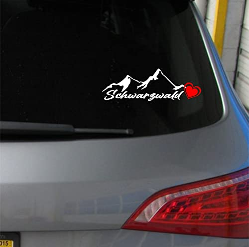 myrockshirt SCHWARZWALD Berg Aufkleber 20x10cm Berge Sticker Auto Gebirge Deutschland Autoaufkleber Urlaub