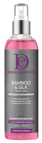 Design Essentials Bamboo & Silk HCO Leave-In Conditioner for Thermal Protection and Strength, 8 Fl Oz.