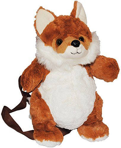 alles-meine.de GmbH 3-D Rucksack & Kuscheltier - süßer Fuchs - Plüsch Kinderrucksack/Plüschtier - für Kinder & Erwachsene - Kindergartenrucksack Kindertasche - Mädchen Jung..