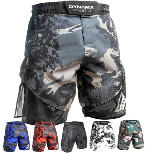 Dynamix Athletics Hybrid Training Shorts Predatex - MMA Grappling Kampfsport Fitness Martial Arts Fight Hose für Herren im Camouflage Style (as3, Alpha, s, Regular, Regular, Blue Camo)
