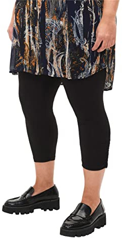 Zizzi Damen Große Größen Leggings 3/4 einfarbig Stretch Gr