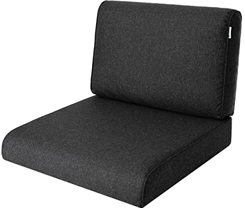 PillowPrim, Stulhkissen, Kissen für Rattansessel, Outdoor, Auflage, Palettenkissen, Sitzkissen, Rattanmöbel, Schwarz, 70 x 70 cm
