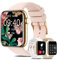 Betatree Smartwatch Damen Herren, 1,85 Zoll Smartwatch mit Bluetooth-Anruf/AI-Sprache, 19 Sportmodi, Herzfrequenz-/SpO2-/Schlafmonitor-Smartwatch für Android iOS