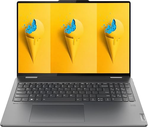Lenovo Yoga 7i 2-in-1 Laptop, 16 WUXGA (1920 x 1200) Touch Screen, Intel Core i5-1335U, Intel Iris Xe Graphics, 8GB RAM, 512GB PCIe SSD, Backlit, Windows 11 Home, Storm Grey, with 5ave Stylus Pen