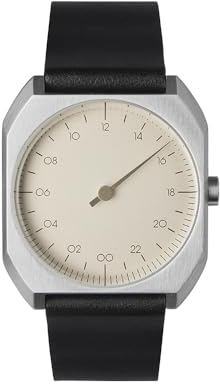 slow Mo 17 - Black Leather, Silver Case, Silver Dial