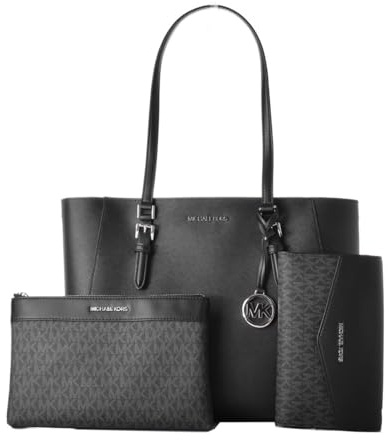 Michael Kors Charlotte Damen Handtasche Schwarz 34 x 27 x 11 cm