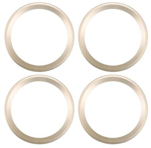 X AUTOHAUX Universal 8 Subwoofer Speaker Rings Cover Spacers Speaker Audio Decorative Circle without Mesh Grille ABS Gold Tone - Pack of 4