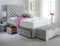 ComfoRest - Luxurious 6FT Super King Bed with Mattress | Divan Frame with Ottoman Storage Box | Functional Set with 4 Drawers for Contemporary Spaces (Seal Grey Naples)