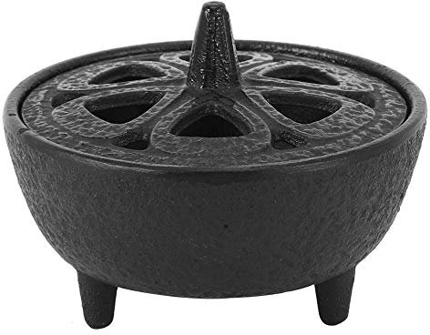 Nimomo Quemador de Aromaterapia de Incienso, Porta-inciensos, Contenedor de Soporte de Aromaterapia de Incienso en Forma de Loto de Hierro Fundido para Decoración del Hogar Baño Dormitorio